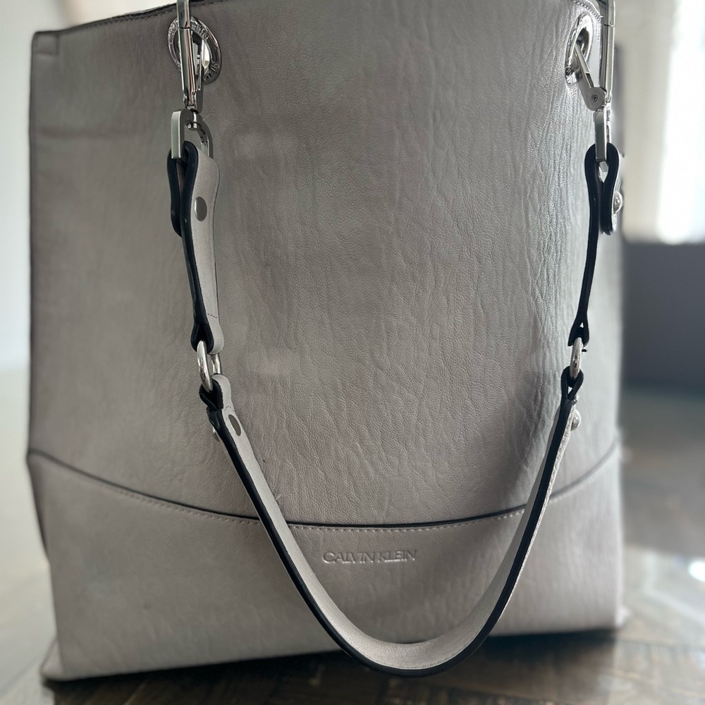Calvin Klein Silver Tote Bag